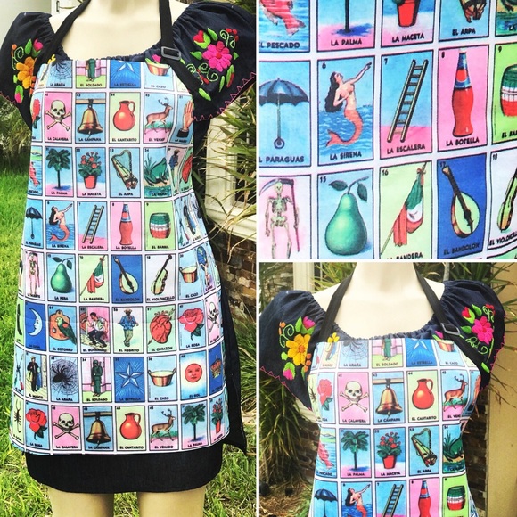 Mexican Loteria Apron Unisex One Size Great gift! - Picture 5 of 5